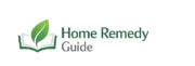 Home Remedy Guide logo with green leaf and open book icon